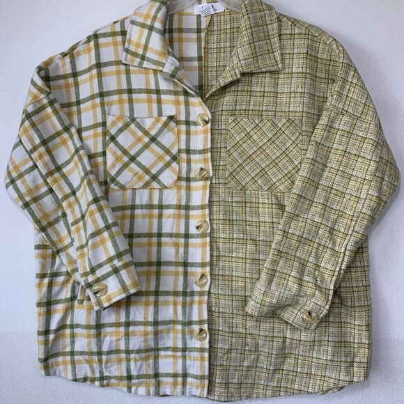 Love Is For Eternity Jacket Women XL Shacket Plaid Cozy Western Gorpcore L.i.F.E - Picture 1 of 11